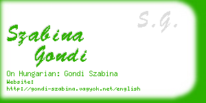 szabina gondi business card